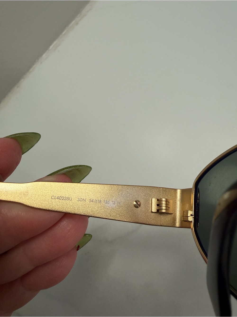 Celine Triomphe Gold Metal Sunglasses - Picture 3 of 8